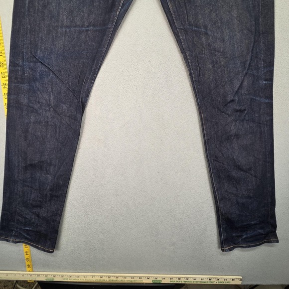 Levis Made & Crafted Tack Slim Jeans Mens Dark Wash Blue Slim Tapered Fits 32x32 - Picture 7 of 16